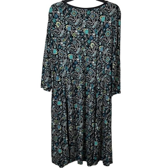 Emaline Stretchy Floral Dress MIDI Size 1X NWT - Picture 3 of 6